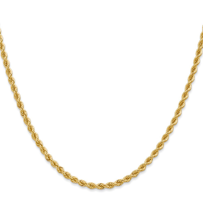20 Inch 14K 2.75mm Solid Regular Rope Chain Necklace