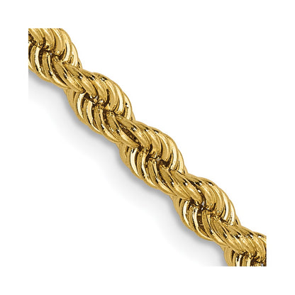 18 Inch 14K 2.75mm Solid Regular Rope Chain Necklace