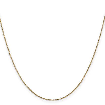 24 Inch 14K .65mm D/C Spiga Chain Necklace