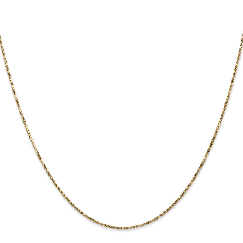 18 Inch 14K 1mm D/C Spiga Chain Necklace