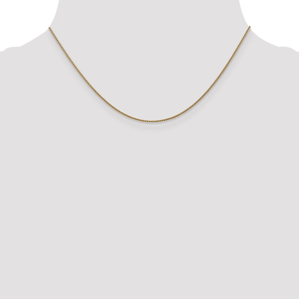 16 Inch 14K 1mm D/C Spiga Chain Necklace