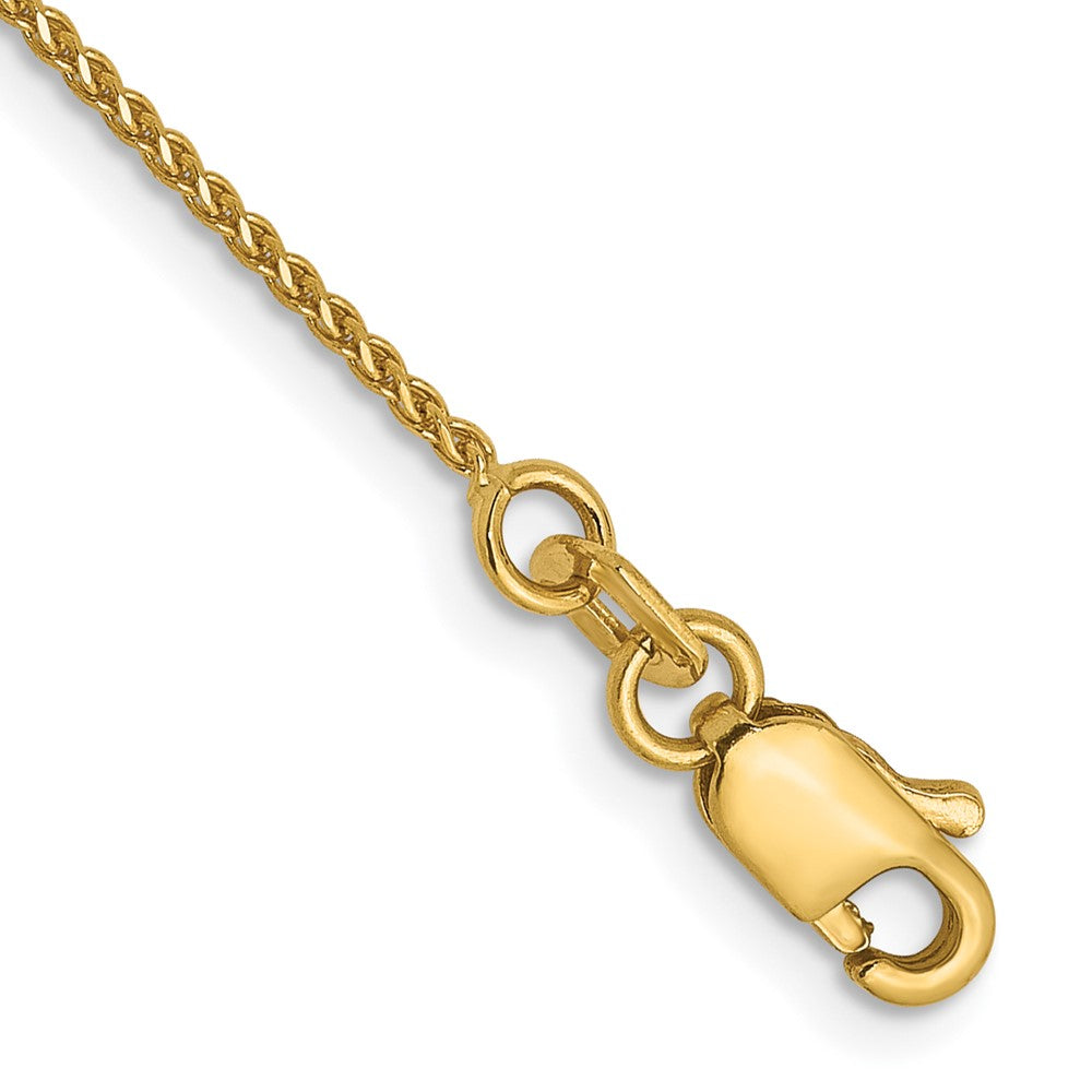 9 Inch 14K 1mm D/C Spiga Chain Anklet