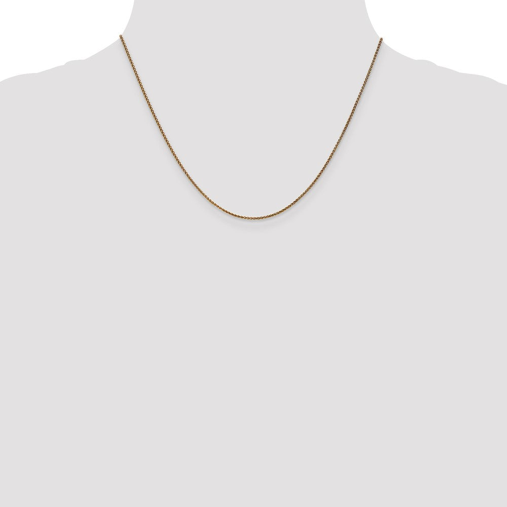 18 Inch 14K 1.2mm D/C Spiga Chain Necklace