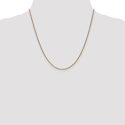 20 Inch 14K 1.2mm D/C Spiga Chain Necklace