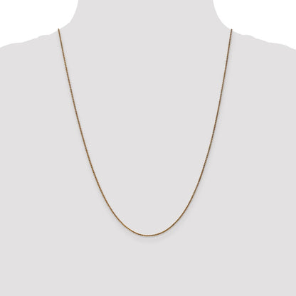 24 Inch 14K 1.2mm D/C Spiga Chain Necklace