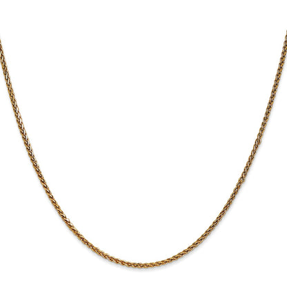 24 Inch 14K 1.4mm D/C Spiga Chain Necklace