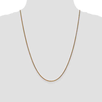 24 Inch 14K 1.4mm D/C Spiga Chain Necklace