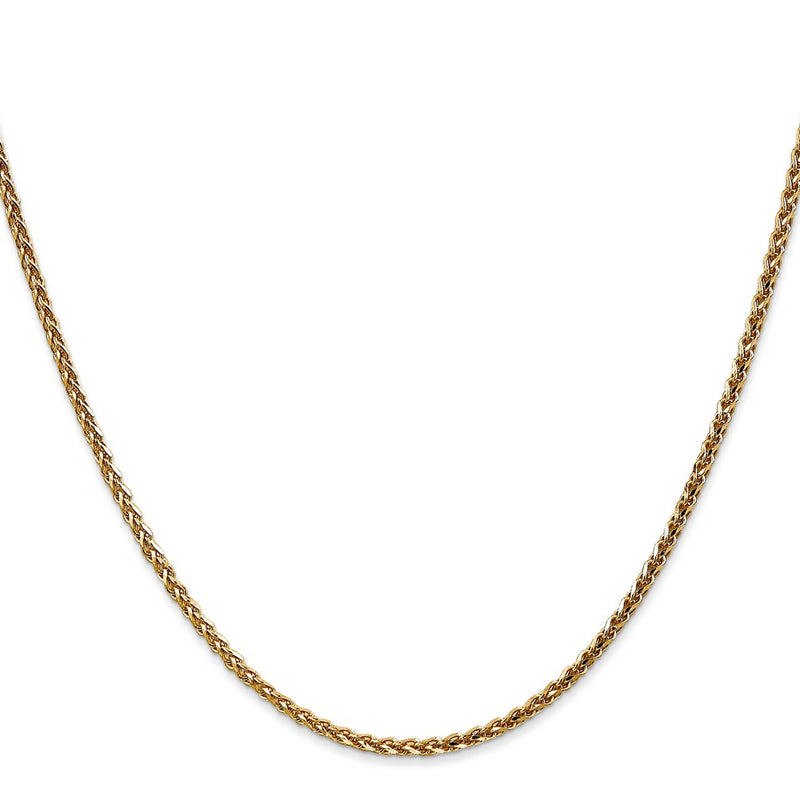 18 Inch 14K 1.8mm Solid D/C Spiga Chain Necklace