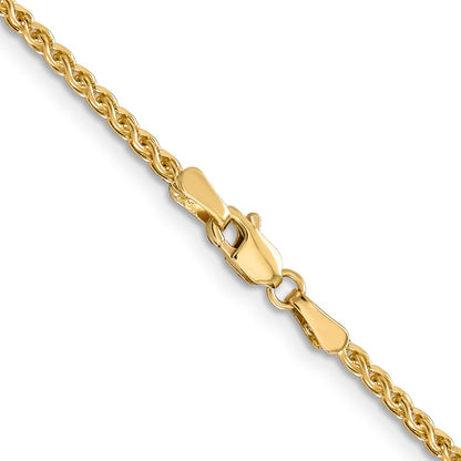 24 Inch 14K 1.8mm Solid D/C Spiga Chain Necklace