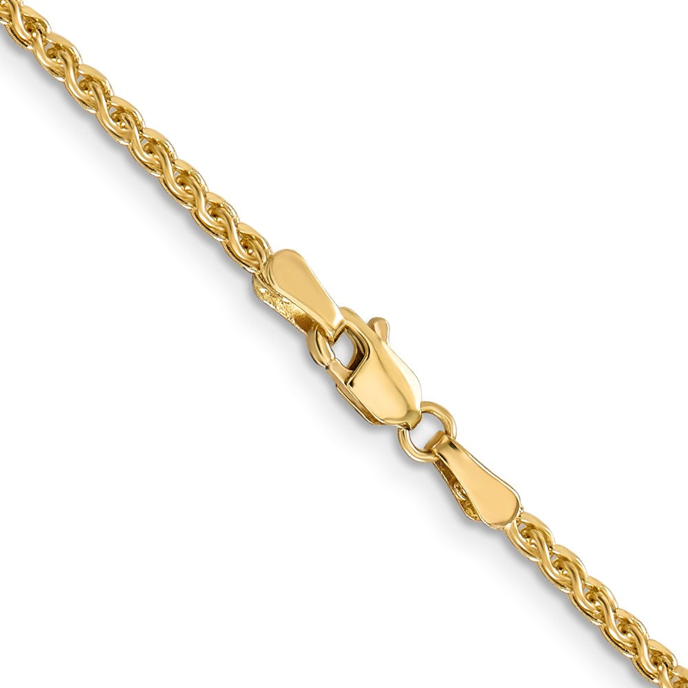 20 Inch 14K 1.8mm Solid D/C Spiga Chain Necklace