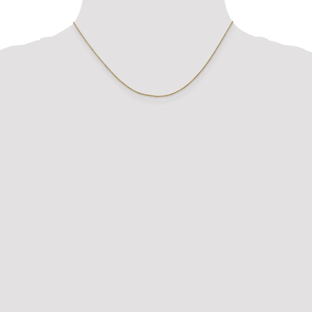 16 Inch 14K .9mm Round Cable Chain Necklace