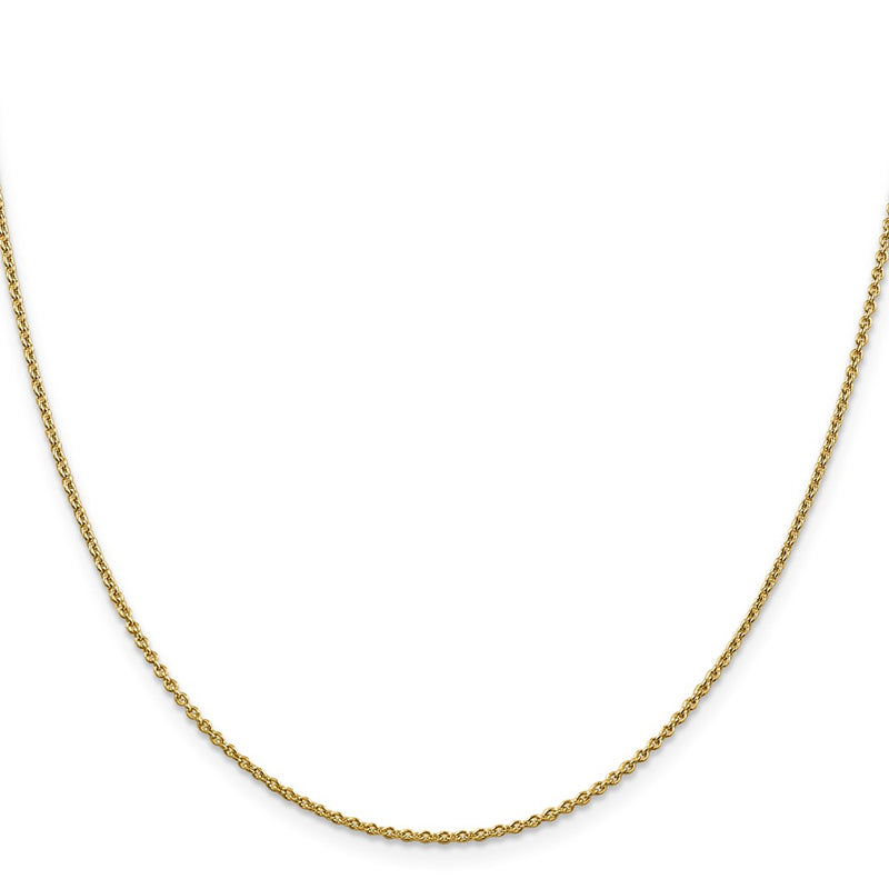 20 Inch 14K 1.8mm Round Cable Chain Necklace