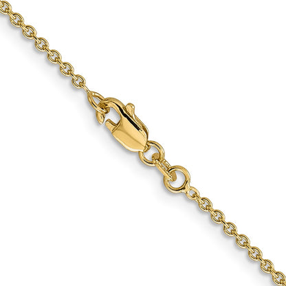 20 Inch 14K 1.8mm Round Cable Chain Necklace