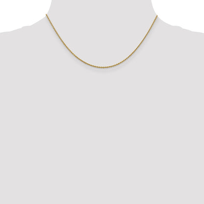 16 Inch 14K 1.8mm Round Cable Chain Necklace