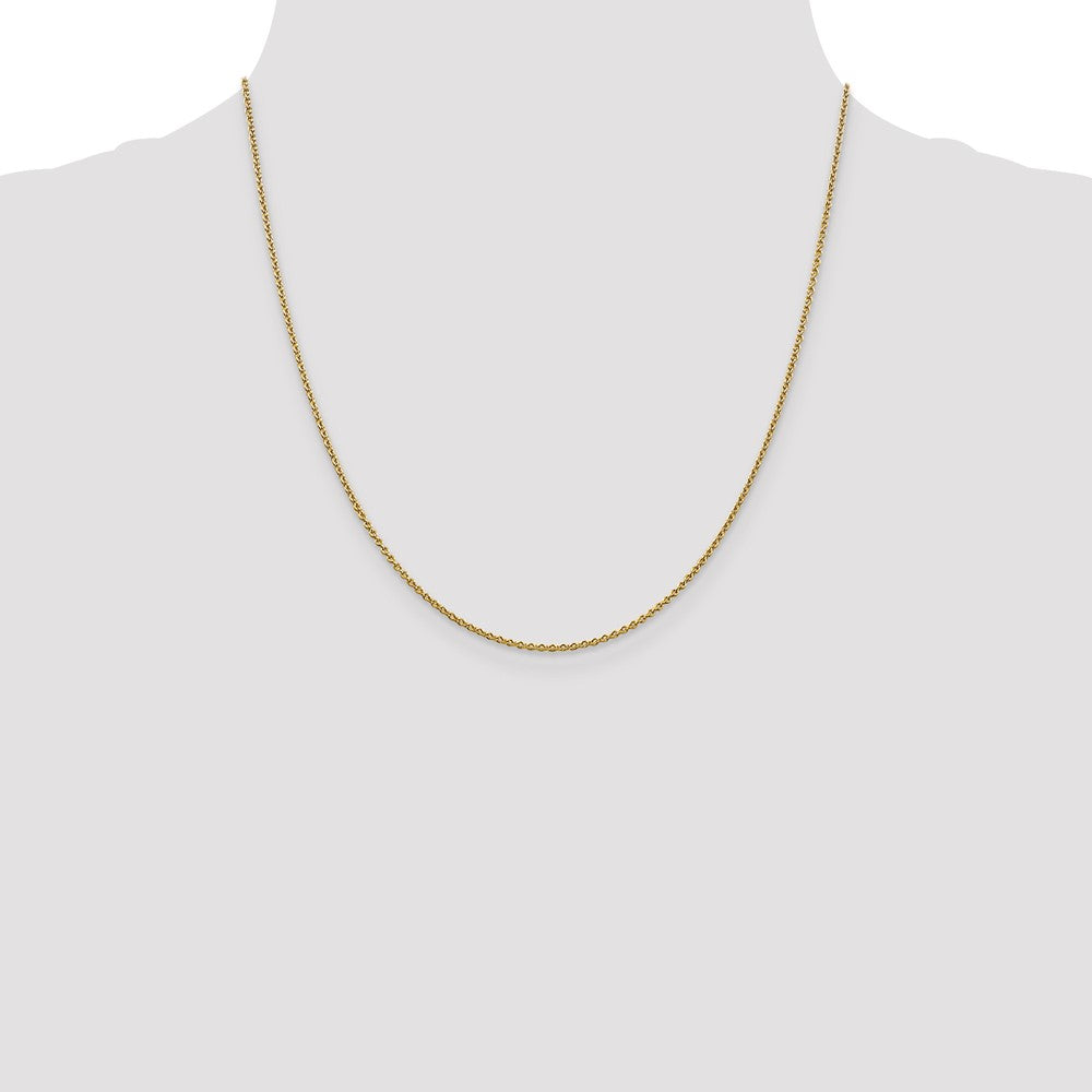 20 Inch 14K 1.8mm Round Cable Chain Necklace