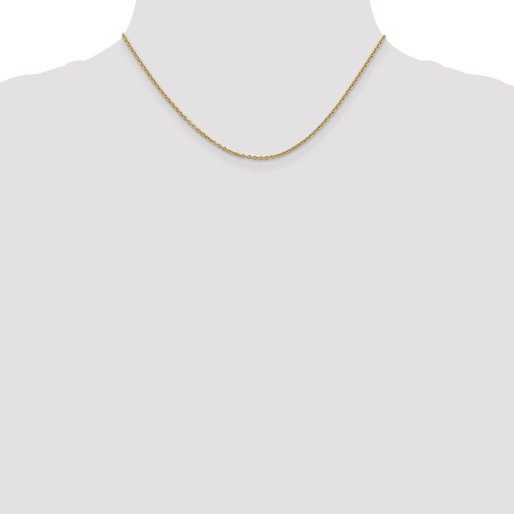 16 Inch 14K 1.95mm Round Cable Chain Necklace