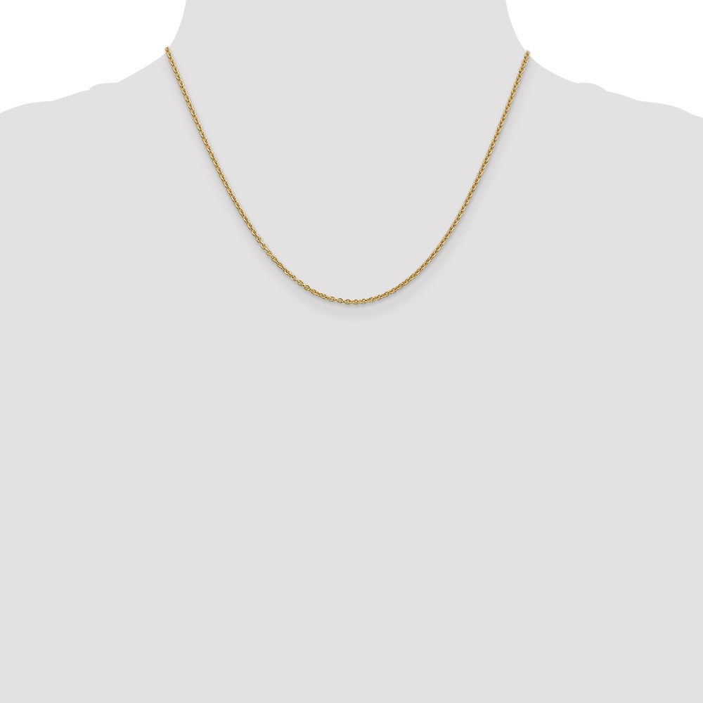 18 Inch 14K 1.95mm Round Cable Chain Necklace