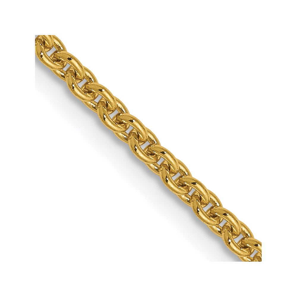 16 Inch 14K 1.95mm Round Cable Chain Necklace