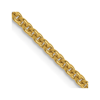 18 Inch 14K 1.95mm Round Cable Chain Necklace