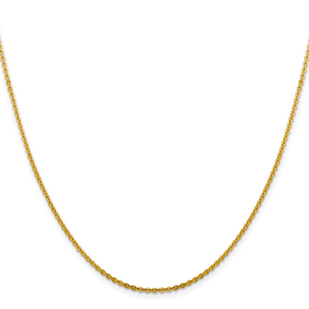 24 Inch 14K 1.95mm Flat Cable Chain Necklace