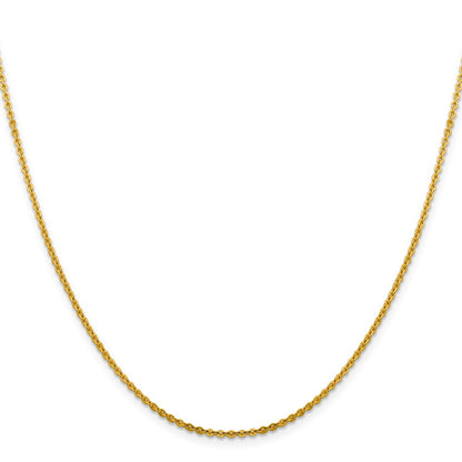 24 Inch 14K 1.95mm Flat Cable Chain Necklace
