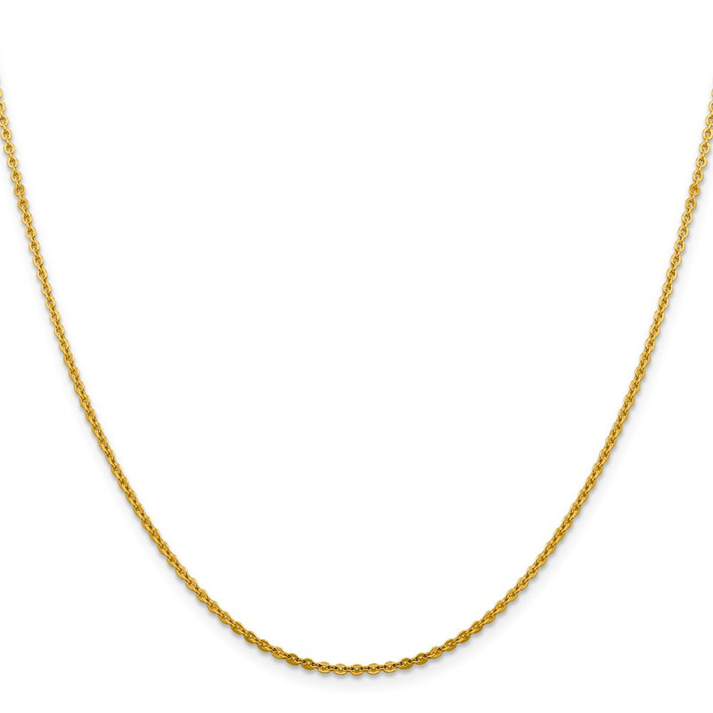 16 Inch 14K 1.95mm Flat Cable Chain Necklace