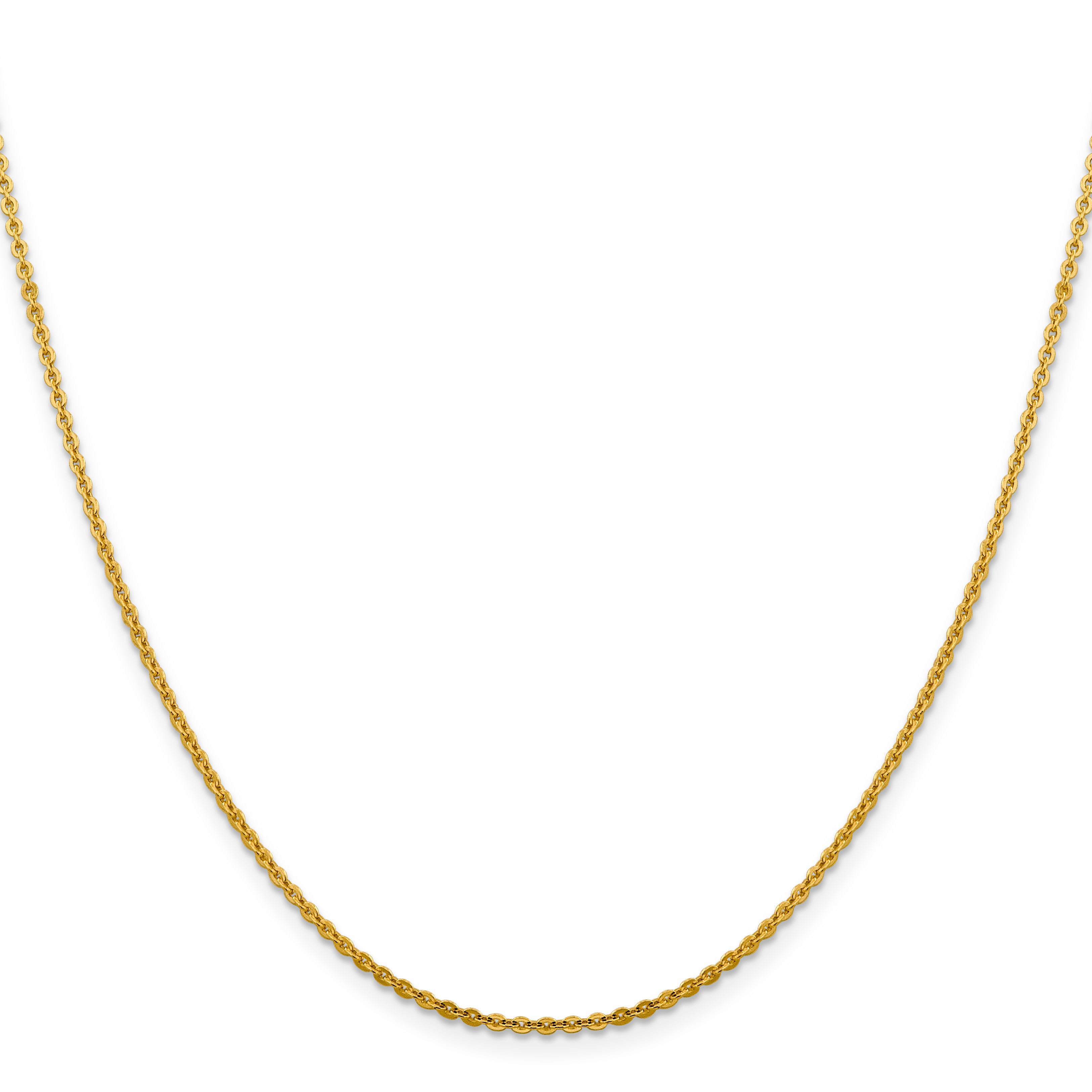 20 Inch 14K 1.95mm Flat Cable Chain Necklace