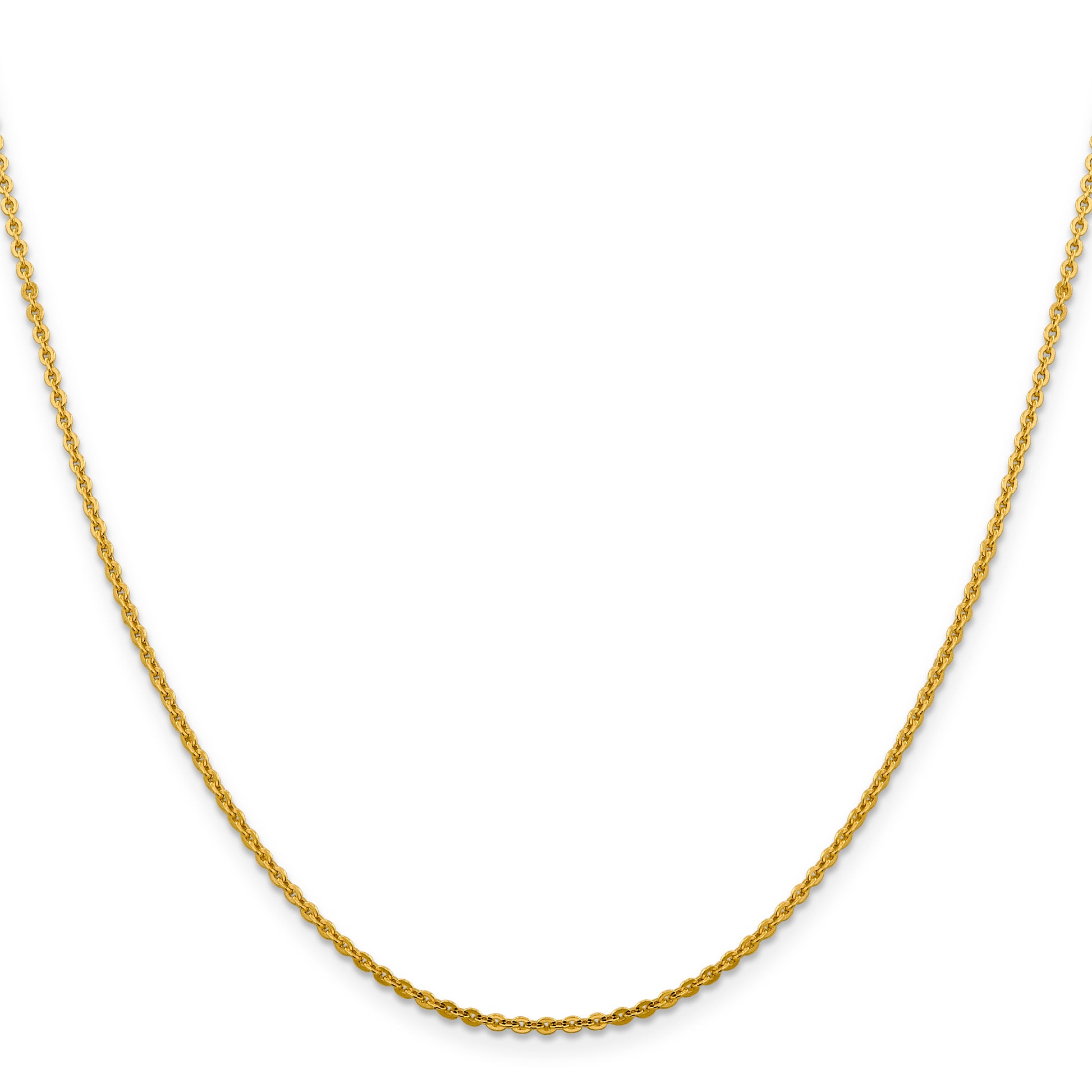 20 Inch 14K 1.95mm Flat Cable Chain Necklace