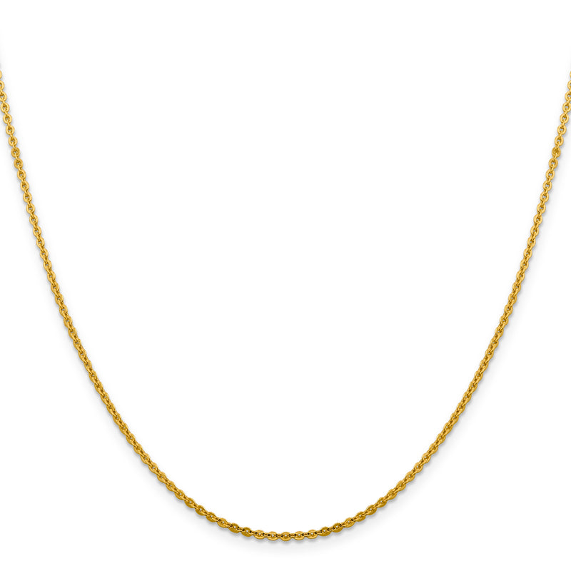 20 Inch 14K 1.95mm Flat Cable Chain Necklace