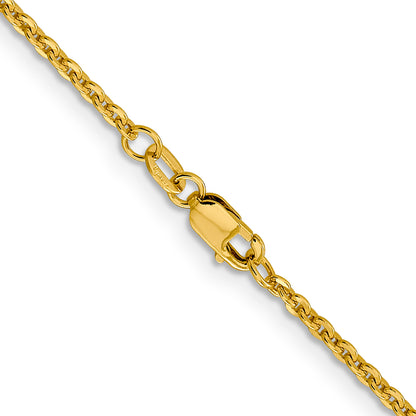 20 Inch 14K 1.95mm Flat Cable Chain Necklace