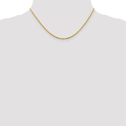 16 Inch 14K 1.95mm Flat Cable Chain Necklace