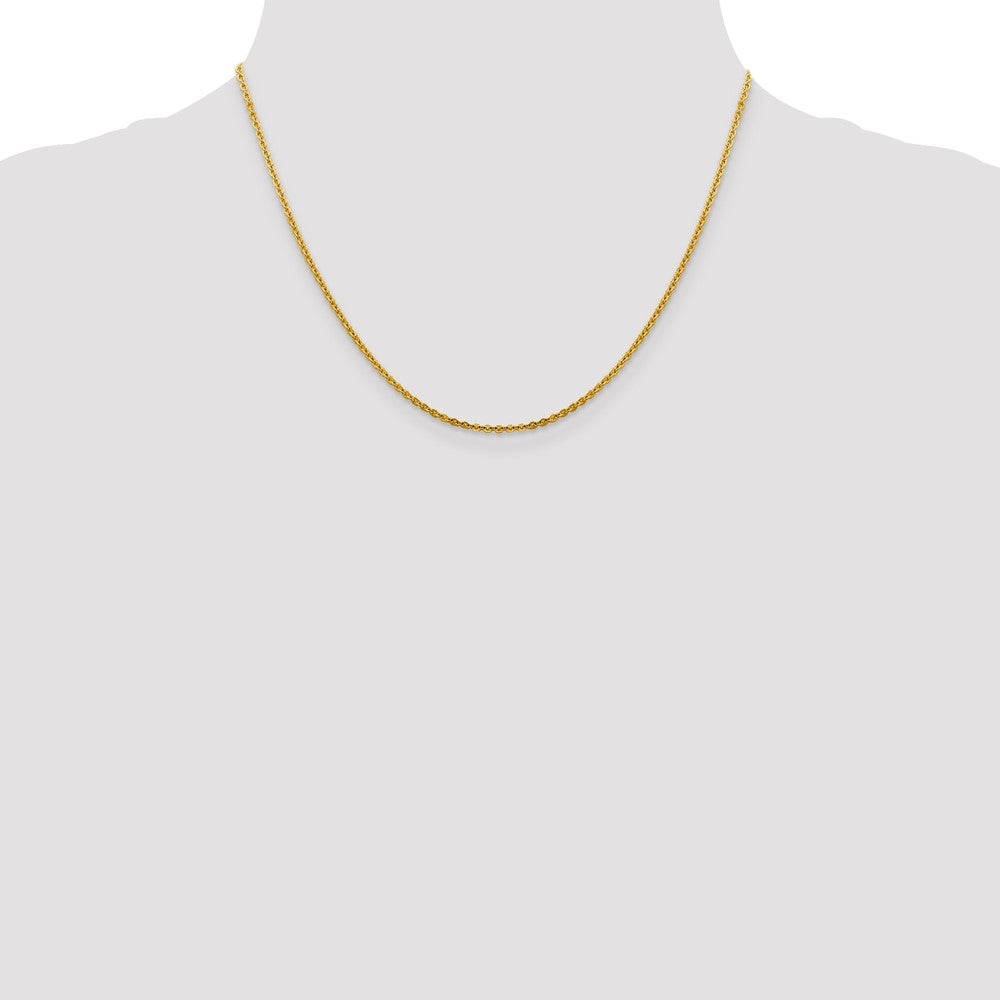 18 Inch 14K 1.95mm Flat Cable Chain Necklace