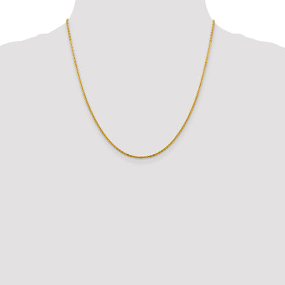 20 Inch 14K 1.95mm Flat Cable Chain Necklace