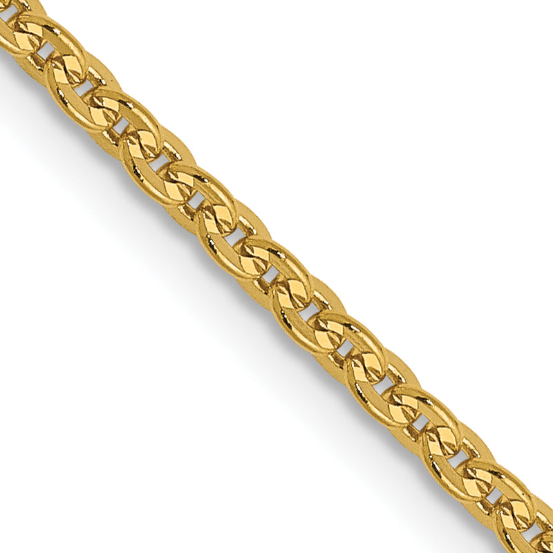 20 Inch 14K 1.95mm Flat Cable Chain Necklace