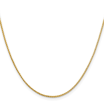 16 Inch 14K Yellow Gold 1.15mm D/C Open Franco Chain Necklace