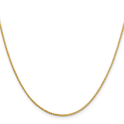 16 Inch 14K Yellow Gold 1.15mm D/C Open Franco Chain Necklace