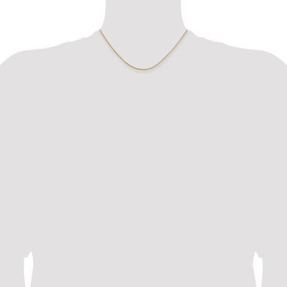 16 Inch 14K Yellow Gold 1.15mm D/C Open Franco Chain Necklace