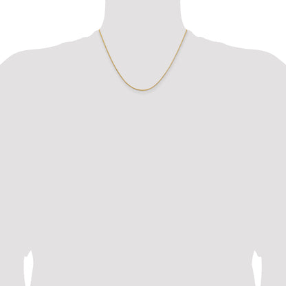 18 Inch 14K Yellow Gold 1.15mm D/C Open Franco Chain Necklace