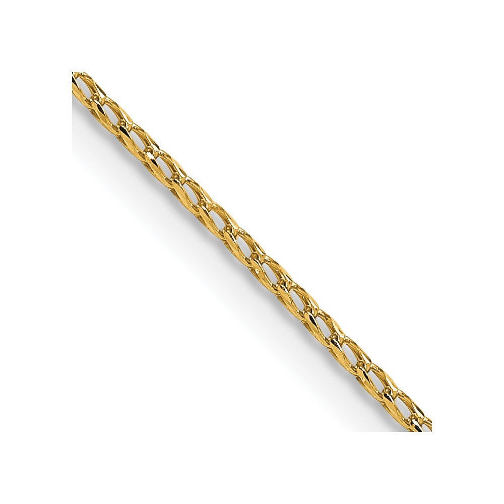 18 Inch 14K Yellow Gold 1.15mm D/C Open Franco Chain Necklace