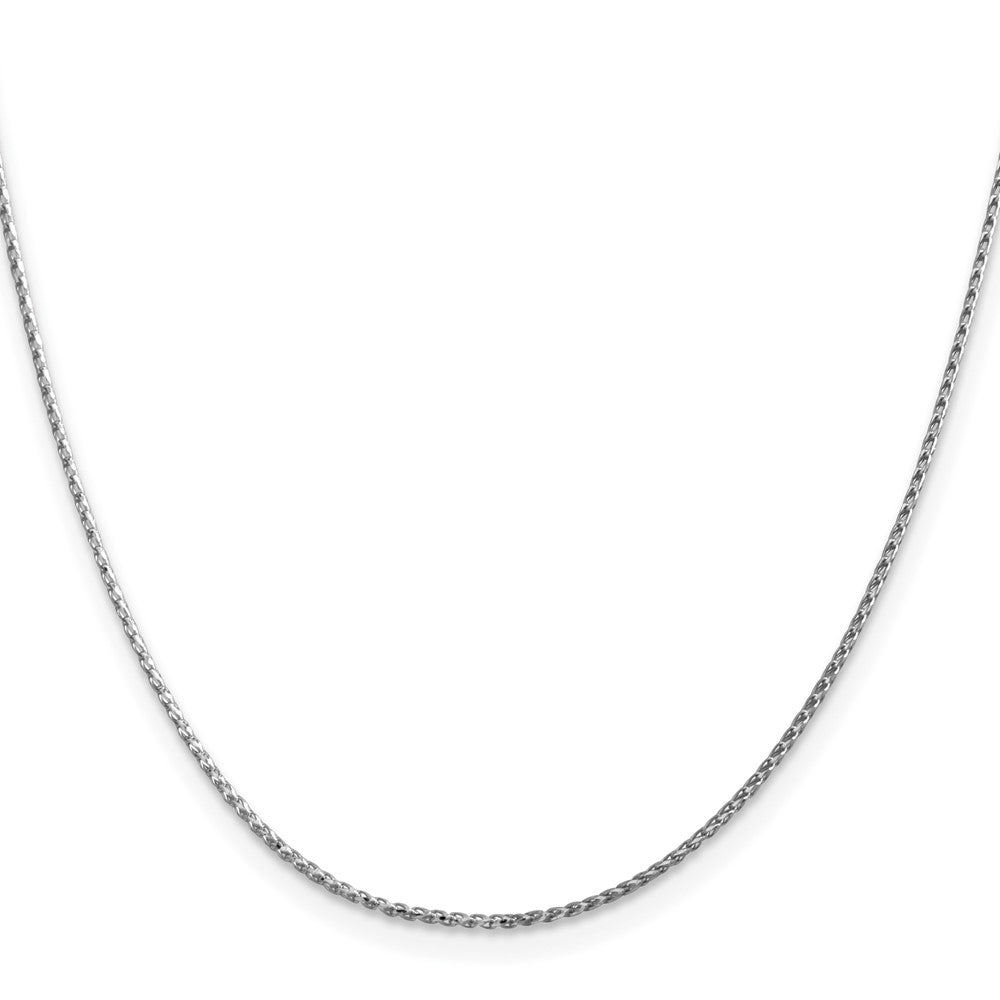 18 Inch 14K White Gold 1.15mm D/C Open Franco Chain Necklace