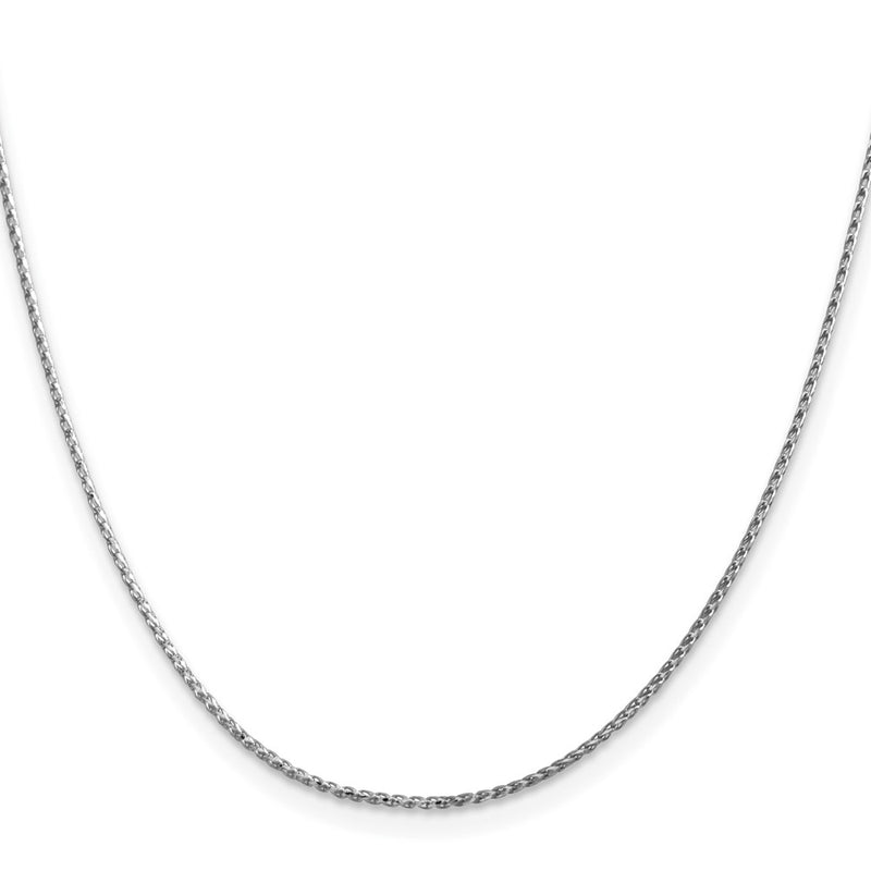2 Inch 14K White Gold 1.15mm D/C Open Franco Chain Necklace