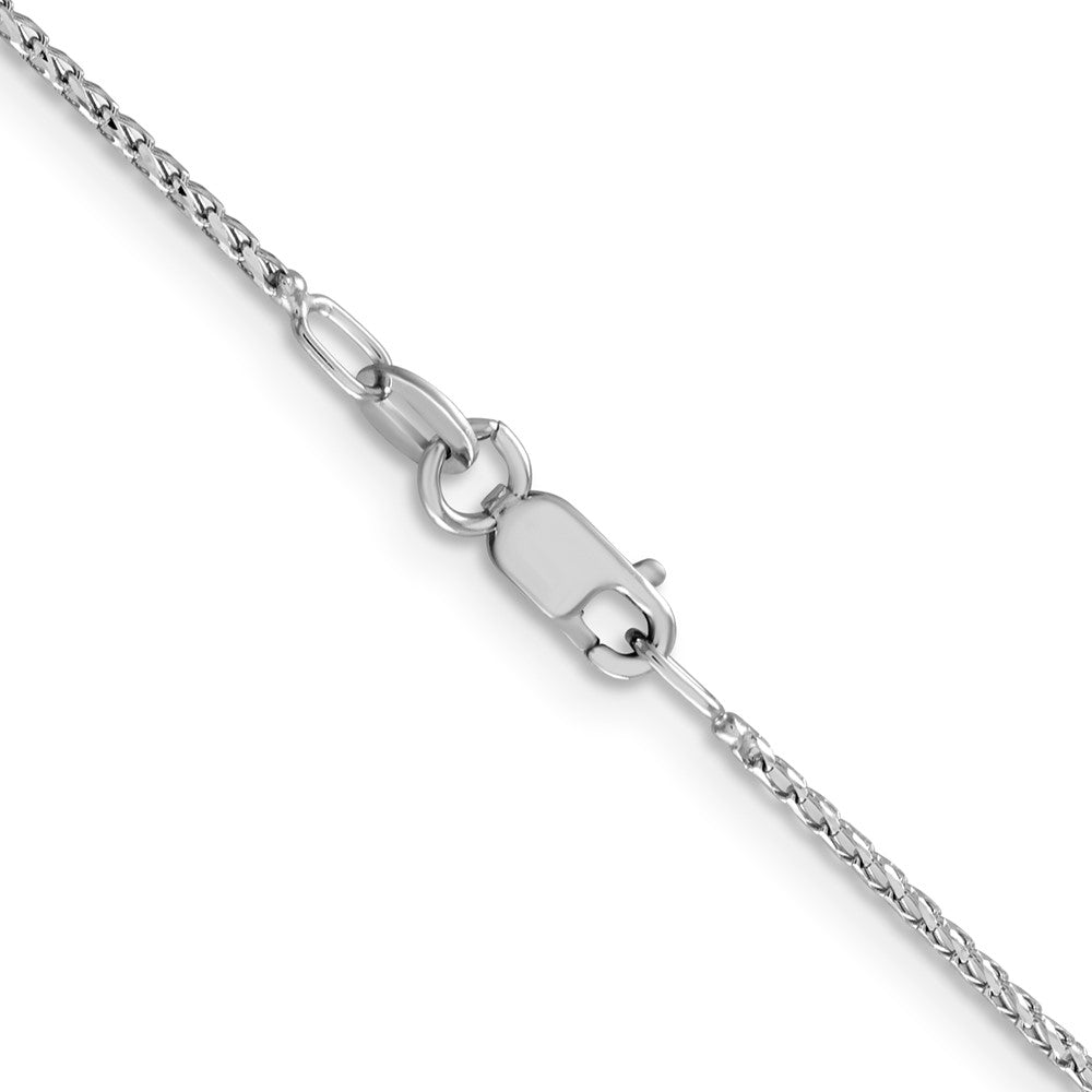 2 Inch 14K White Gold 1.15mm D/C Open Franco Chain Necklace