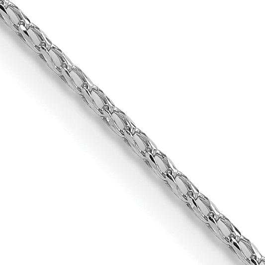 16 Inch 14K White Gold 1.15mm D/C Open Franco Chain Necklace