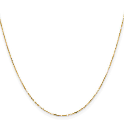 24 Inch 14K Yellow Gold .85mm D/C Cable Chain Necklace
