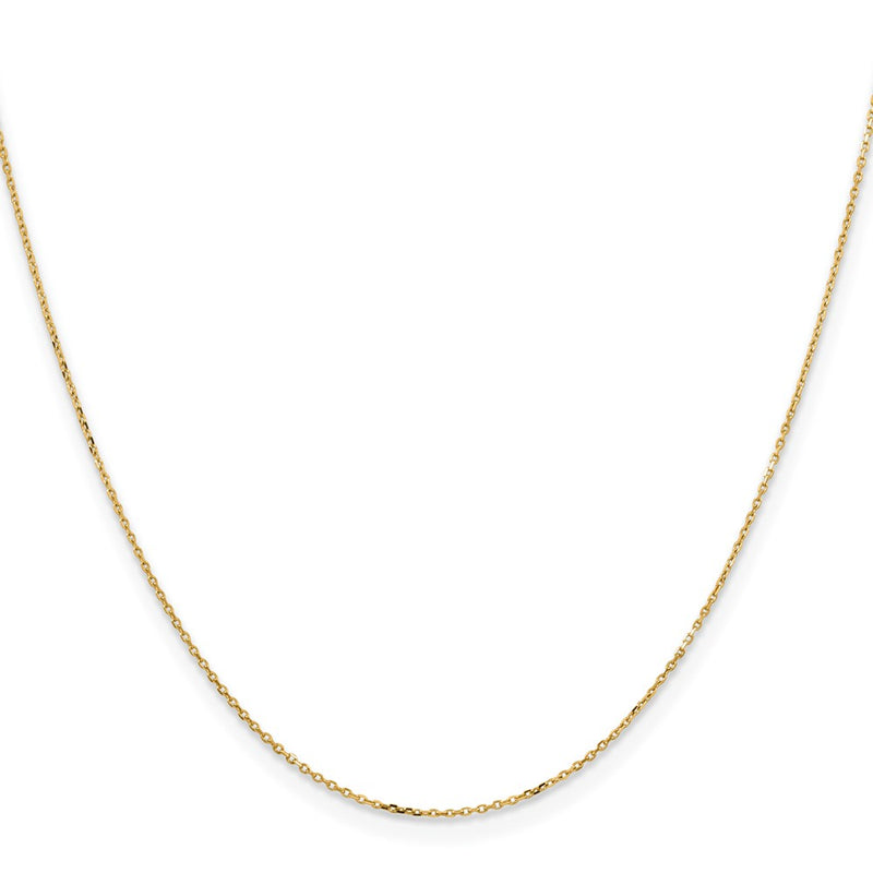 24 Inch 14K Yellow Gold .85mm D/C Cable Chain Necklace