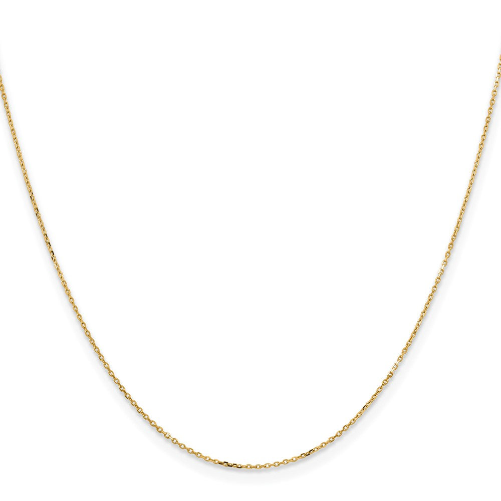 16 Inch 14K Yellow Gold .85mm D/C Cable Chain Necklace