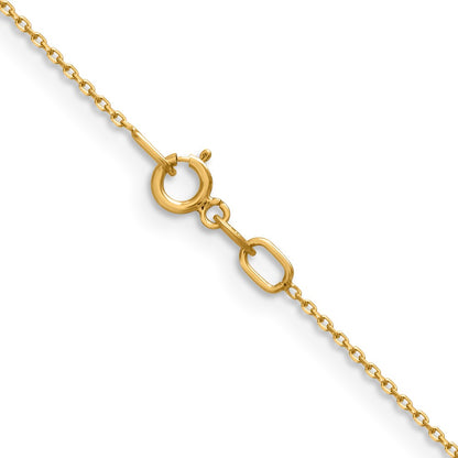 16 Inch 14K Yellow Gold .85mm D/C Cable Chain Necklace