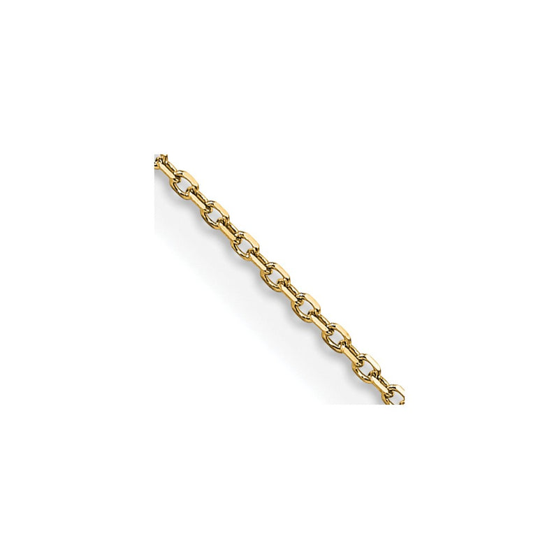 2 Inch 14K Yellow Gold .85mm D/C Cable Chain Necklace