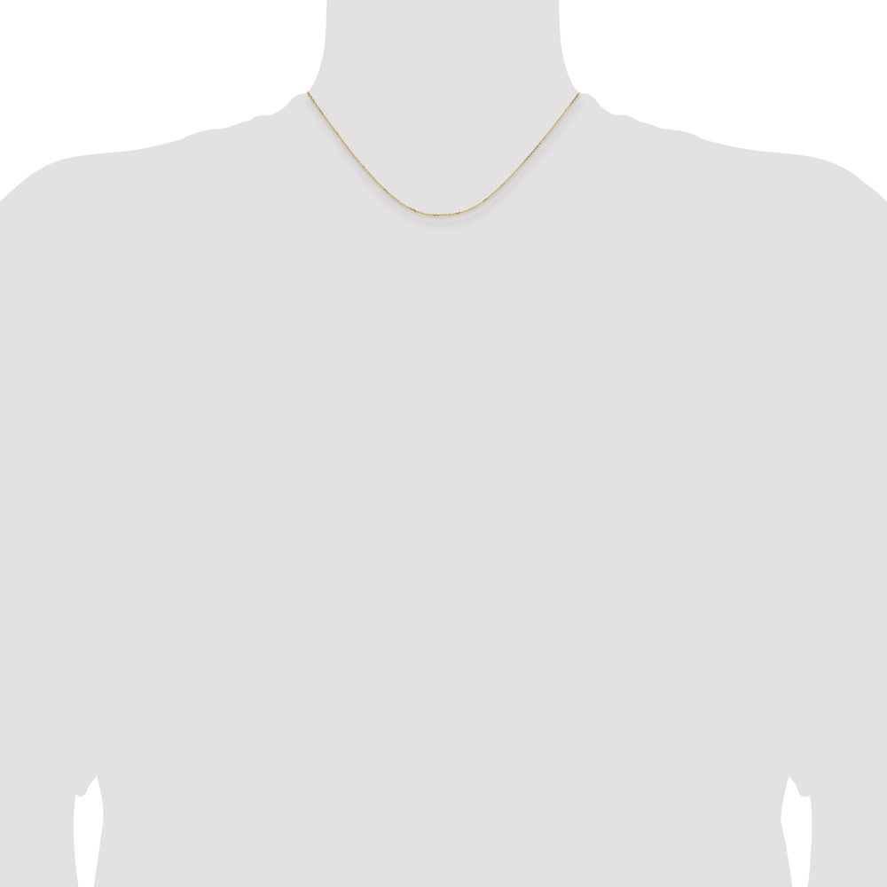 16 Inch 14K White Gold .85mm D/C Cable Chain Necklace