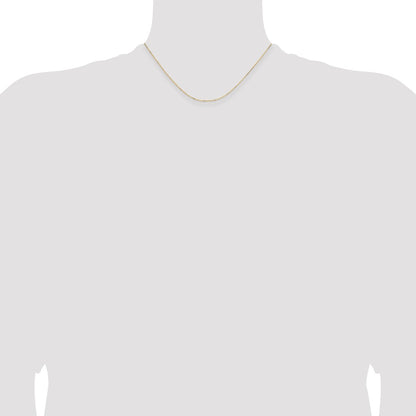 16 Inch 14K White Gold .85mm D/C Cable Chain Necklace